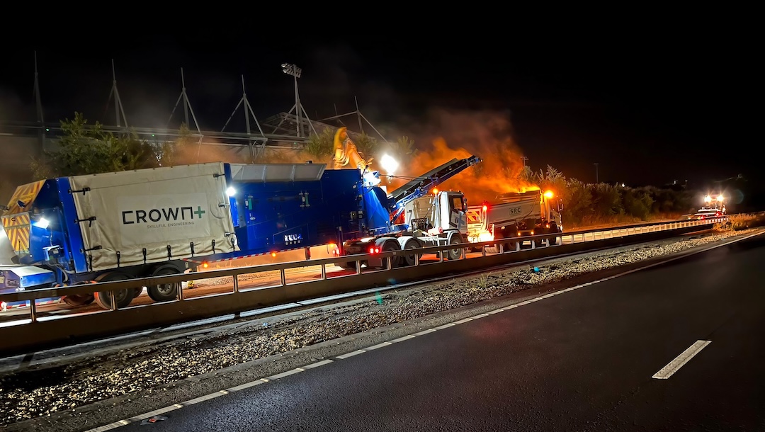 Night repairs on the motorway