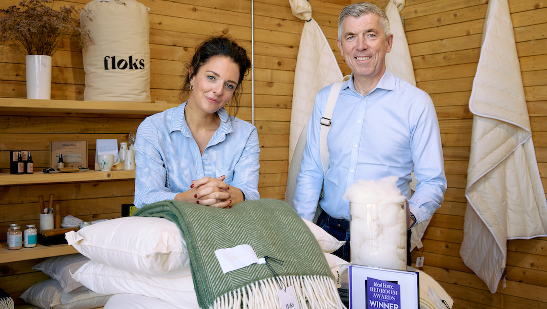 Floks founder founder Sophie Platts with David Wright of Mercia