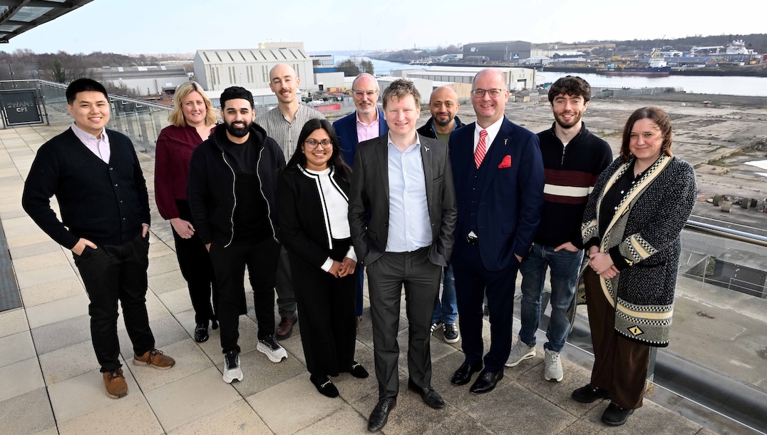 Founder Andrew Jenkins, centre front, with the Kinewell team