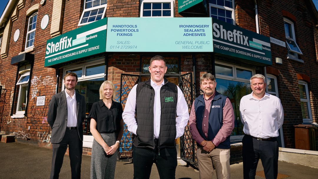 Nick Donaghy of Mercia Business Loans, Sarah Newbould of British Business Bank, Brad Wheeler of Sheffix, Ian Whitworth of Mercia and Chris Mangle of Custom Business Finance