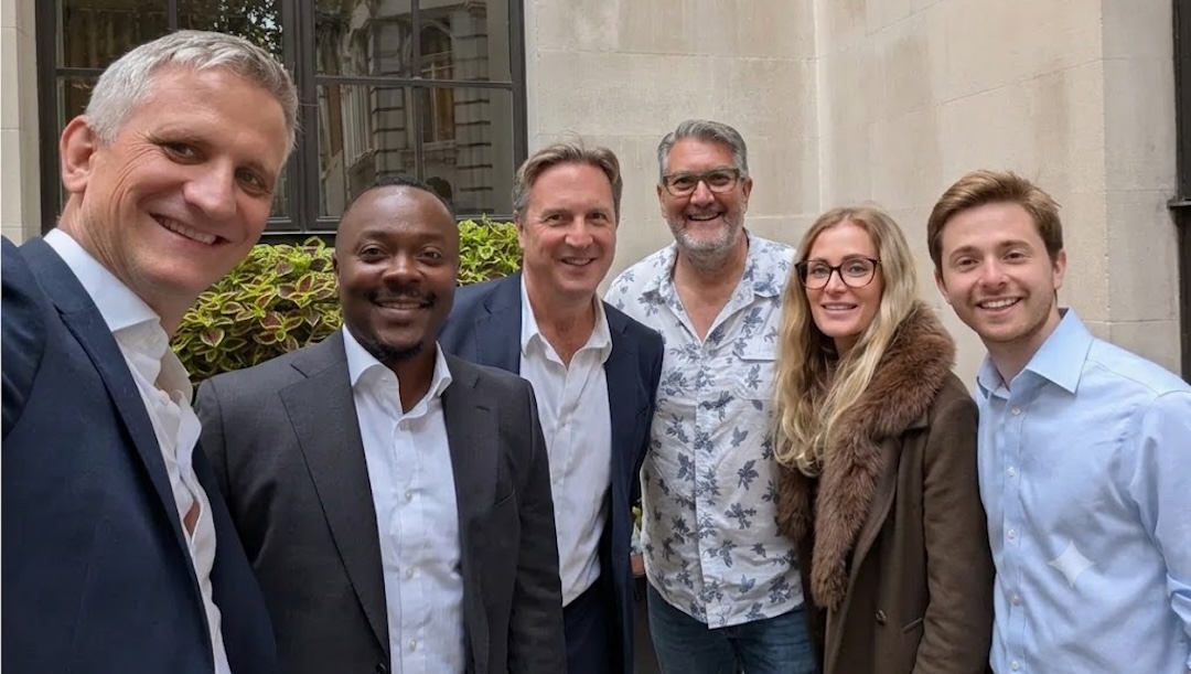 VisaDoc co-founder James Tomlin with the UK team – Akim Kiku, Damian Porter, Robert Day, Jemma Armstrong and Sam Gottlieb