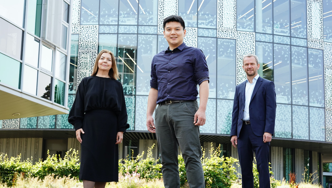 The Wobble Genomics team - from left are chair Nicola Broughton, CEO Richard Kuo and financial director John Duncan